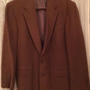 Classic Cognac Color Mens wool Blazer